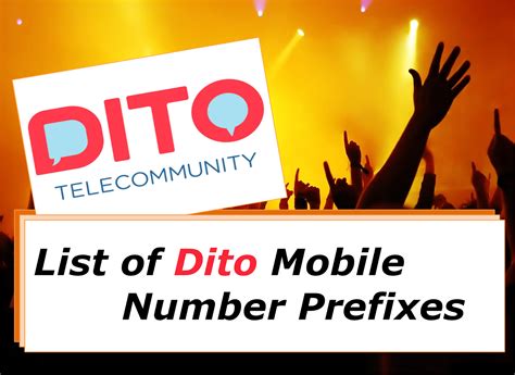 List of DITO Mobile Number Prefixes 2021 .